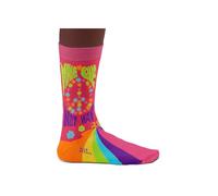 Sock Affairs - Calcetines unisex, calcetines divertidos para hombres y mujeres - Calcetines divertidos - Calcetines musicales modelo Peace & Love, Rosa., 36-40