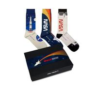 Sock Affairs NASA - Pack de calcetines de expedición espacial, regalos para fanáticos del espacio, calcetines de algodón, 2 tamaños, 36-40 y 41-46