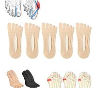 Sock Align Toe Socks for Bunion, AntiBunions Health Sock, Anti-Bunions Health Socks, No Show Low Cut Five Finger Socks (skin)