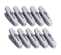 Sock Clip Set - 10Pc Wind Resistant Laundry Peg Clamp Thick Spring Grip Utility Fastener | Garment Drying Line, Indoor Outdoor Wash Care, Food Snack Sealing, Multi Purpose Home Organization Use