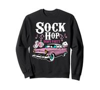 Sock Hop 50s Classic Car Rockabilly 1950s Dance Party Retro Sudadera