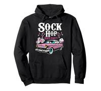 Sock Hop 50s Classic Car Rockabilly 1950s Dance Party Retro Sudadera con Capucha