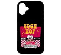 Sock Hop Rock and Roll Dance Retro 1950s Party Doo Wop Rosa Carcasa para iPhone 16 Plus