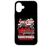 Sock Hop Rock and Roll Fabulous Fifties Rockabilly Greaser Carcasa para iPhone 16 Plus