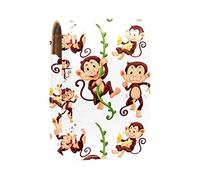 Sock Monkeys - Estuche portátil para lápiz labial, mini caja de almacenamiento de lápiz labial, estuche organizador de lápiz labial con espejo para mujer, Varios colores, 9.5x2x7 cm/3.7x0.8x2.7 in