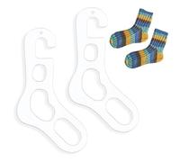 Sock Stretcher - 2 Pieces Crochet Sock Blocker Forming Stretcher Transparent Acrylic Socks Shaping Tool For Knitting Crochet Handmade Socks Drying Display
