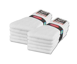 sockenkauf24 10 | 20 | 30 Pares de Calcetines Deportivos Hombre Mujer Calcetines de Tenis Calcetines de Trabajo Algodón (39-42 10 pares Blanco)