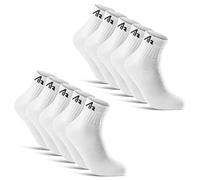 sockenkauf24 10 Pares Calcetines Deportivos Calcetines Tenis Calcetines Trabajo Hombre Mujer Algodón i1R (Blanco 39-42 Corto)