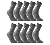 sockenkauf24 10 Pares Calcetines Deportivos Calcetines Tenis Calcetines Trabajo Hombre Mujer Algodón i1R (Antracita 39-42)