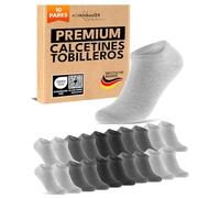 sockenkauf24 10 Pares Calcetines Tobilleros Hombre Mujer Calcetines Cortos Algodón Transpirables