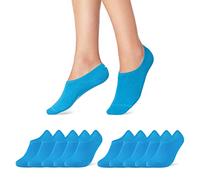 sockenkauf24 10 Pares de Calcetines Cortos Hombre & Mujer Calcetines Tobilleros Algodón Negro Blanco Gris 16805 (43-46 Azul & Negro)