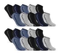 sockenkauf24 8 | 12 | 20 Pares Calcetines Cortos Hombre Calcetines Tobilleros Algodón Multicolor 16777 (24 Pares 43-46)