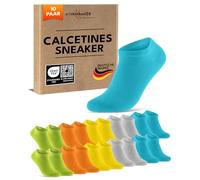 sockenkauf24 Calcetines Tobilleros Hombre Mujer 10 Pares Calcetines Cortos Algodón Transpirables (Colores Coloridos 47-50)