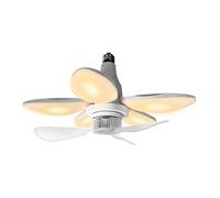 Socket Ceiling Fan, Foldable 3-Speed Chandelier, 29x29x17CM LED Light Socket, Home Ceiling Fan Accessory, Energy Efficient Cooling Option, Suitable for Kitchen Living Room Bedroom