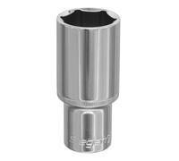 Socket De Pared Metric De 27Mm Sealey 1/2"Sq Drive Cromo S0681