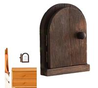 socket decorative cover - wooden outlet plates | fairy door design protective frame with button decor, easy install no drilling for household kitchen bedroom living room wall decoration