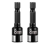 Socket Esagonali - Set 2 Pezzi 4,5 Cm Non Magnetici In Acciaio Cromo Vanadio 8 Mm, Riparazioni Meccaniche Per Auto, Camion, Biciclette, Garage Domestico, Officina E Fai-da-te