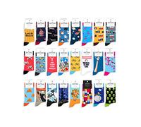 Socks Famous Designs, Paintings & People - Unisex Hombre Mujer / Talla 36 - 45 / Medias Calcetines Calcetines Media Calcetín Hipster Pintura Divertida Divertida, Pizza Turquesa + Let It Beer, Talla