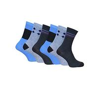 Socks in a box 6 pares de hombre en caja de regalo de la pantorrilla Calcetines con el confort del dedo del pie costuras 4 estilos 39-45 Eur (Paquete C)