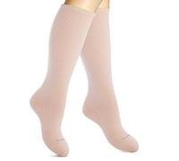 SocksLane Medias de Compresión en Algodón Mujeres. Calcetines Elásticos Ortopédicos Antivárices (Piel, Small-Medium)
