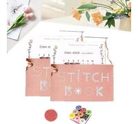 SOCLING Creative Mini Sewing Book, Sewing Book Cards, Sewing Pattern Cards, DIY Creative Mini Sewing Card Set, Creative Mini Stitch Book, Embroidery Skills Book,for Embroidery and Sewing Enthusiasts