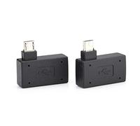 Socobeta 2Pcs Adaptador USB USB 2.0 Hembra a Macho Adaptador Micro OTG 90 Grados Izquierda 90 Adaptador en ángulo Recto Micro OTG USB c 90° Adapter typ c