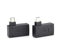 Socobeta 2Pcs USB a Micro USB Hembra a Micro Macho con Fuente de Alimentación OTG Admite Carga de Teléfono Móvil o Tableta OTG Conexión Bisel