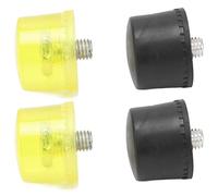 Socobeta 4 Uds. Puntas de Repuesto de Martillo de Cabeza de Goma para Joyería, Herramientas de Artesanía DIY, Instalación de Suelo de Artesanía de Cuero, Rosca M10x1 (Φ40mm)