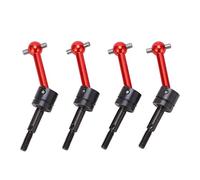 Socobeta 4pcs Aluminio Aleación CVD Eje de Transmisión para TT02 1/10 RC Piezas de Actualización del Automóvil 70 Mm Eje de Transmisión Universal para el Modelo de Automóvil RC (Rojo)