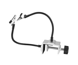 Socobeta Abrazadera de Estación de Soldadura con Soporte de Hierro Eléctrico de Brazo de Metal Duradero, Gira en Cualquier Forma, Perfecto para Electrónica, Clamp/Holder de Base Conveniente