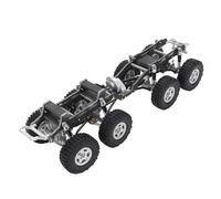 Socobeta Actualización del Marco del Chasis del Coche RC de Fibra de Carbono para el Kit de Reacondicionamiento de Gravedad Central Baja Axial SCX24 Modelo 8x8 (Negro Plata)