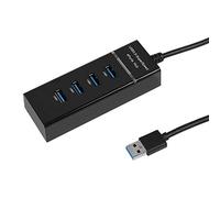Socobeta Adaptador de Concentrador USB3.0 de 4 Puertos Base de Carga de Transmisión de Alta Velocidad para Teléfono/Tableta/PC, Amplia Compatibilidad, Concentrador Portátil Ultradelgado para