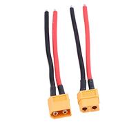 Socobeta Adaptador de Conector Macho Hembra XT60 Juego de Cables de Silicona de 14 AWG para Aficionados y Entusiastas de RC Cable Adaptador de Batería con Cubierta de Silicona