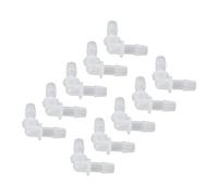 Socobeta Adaptador de Junta de Tubería de Codo Conector de 90 Grados Forma de L Accesorios de Plástico de Igual Diámetro Material de PE Resistente Al Desgaste para Tubería de Bomba, Silicona (9,5 mm)