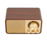 Socobeta Altavoz de Madera Retro Vintage, Minialtavoz Inalámbrico Portátil con Sonido Claro para Dormitorio, Cafetería y Exteriores