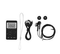 Socobeta Am FM Radio con Pantalla Digital Mini Portátil Negro Receptor de Radio de Bolsillo Estéreo de 2 Bandas con Pantalla LCD,Auriculares Y Batería Recargable Radio Portatil Digital Bolsillo