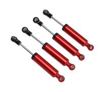 Socobeta Amortiguador de Presión de Aceite de Aleación Duradera para Coche RC 1/10, Rendimiento Mejorado, 90mm, 4 Uds. (Rojo)