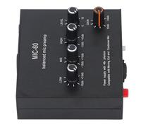 Socobeta Amplificador de Micrófono Dinámico con Ajuste de Graves Altos y Bajos para Aplicaciones de Sistemas de Sonido Profesionales Aleación de Aluminio