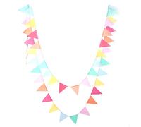 Socobeta Banderines Coloridos Versátiles para Decoración de Barras Banderines de Bandera Multicolor 16.4 Pies 24 Piezas (10 Metros 42 Piezas)