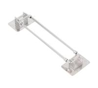 Socobeta Barra de Almacenamiento para Esquina de Ducha RV, Barra Ajustable de Acero Inoxidable para una Organización Segura del Baño, 2 Protectores de Estante Estirables para Remolques de Viaje