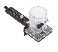 Socobeta Base de Fresadora para Recortadora de Madera, óxido de Aluminio Mecanizado CNC con Pasador de 8 Mm y Orificios para Clavos de 2,5 Mm, para Fresadora de Madera para Recortadora