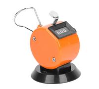 Socobeta Berm Contador Manual de 4 Dígitos con Cubierta de Plástico ABS para Contar Fácilmente Suministros Deportivos para Gestión del Tráfico Rojo (Naranja)