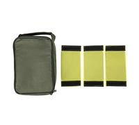 Socobeta Bolsa de Almacenamiento para Equipo de Carrete de Pesca, Estuche Organizador Portátil de 4 Capas para Aparejos de Pesca, Estuche con Cremallera, con Cremallera de Poliéster Verde Militar