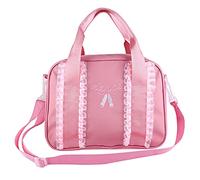 Socobeta Bolso de Ballet para Niños Bolso de Satén Duradero para Niñas Deportes de Baile Correa para el Hombro Negro Rosa para Ballet Danza Baloncesto Tela Oxford 11.8 * 4.7 * 8.7 Pulgadas (Rosa)