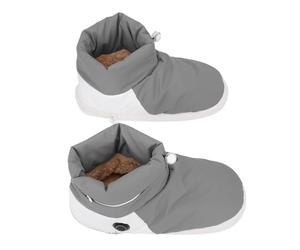 Socobeta Botas Térmicas Eléctricas Calentador De Pies De Invierno Portátil para Acampar Oficina En Casa Unisex Nylon Gris