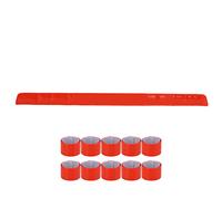 Socobeta Brazalete Reflectante de Acero Al Silicio, Juego de 10 Bandas de Bofetada de Alta Visibilidad para Ropa, Deportes, Conducción Nocturna (#4)