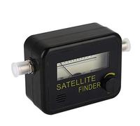 Socobeta Buscador de Satélite Medidor de Señal Sensible con Pantalla Iluminada Alineación Rápida del Plato 13-18 V CC Uso Portátil por la Noche Palabra Negra y Amarilla ABS + Metal 4.3 * 2.3 * 1.