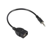 Socobeta Cable Adaptador OTG Macho a USB Hembra de 3,5 Mm para Reproducción de MP3 Auxiliar para Automóvil desde Unidad Flash USB