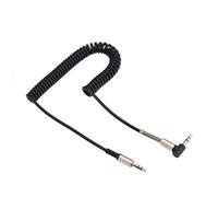 Socobeta Cable de Audio de 3,5 mm Macho a Macho Cable Auxiliar de Resorte en Forma de L y Cable retráctil en Forma de I para Auriculares de Audio para automóvil