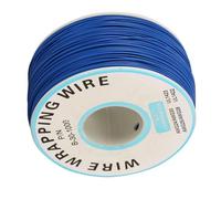 Socobeta Cable de Cobre Chapado en Estaño de 30awg, Aislamiento 1 Hilo de Alambre de Alambre de de Rollo para la Placa Base para la Placa Base con Carrete de Plástico (Azul)